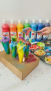 17K views · 34 reactions | This one's for the Mum's who like setting up messy play  Here's how to make the most fun ice cream parlour ever! All you need is shaving foam, rainbow paints and sprinkles. Would you try this?  Create make and play #BakerRoss #sensoryplay #messyplay #summercrafts #easycrafts #shavingfoamc | Baker Ross | Facebook