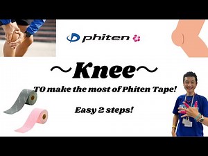 For discomfort on your knee : Easy 2 steps to apply Phiten tape!
