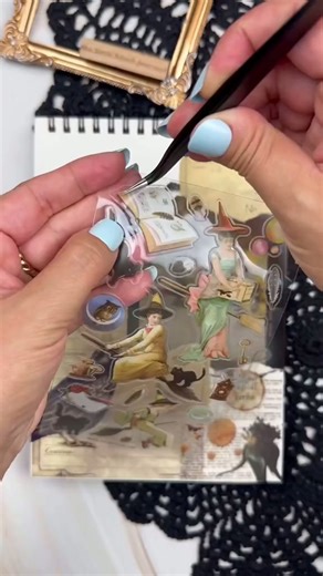 Crafting a raven inspired apothecary journal spread