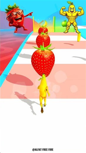 SWEET GIANT BANANA 🍌 GAMEPLAY - FRUIT RUNNER #3D #game #funnyvideo #AmongUs #AmongUs