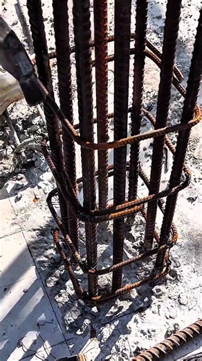 Installing small Stirrups columns #shorts #construction