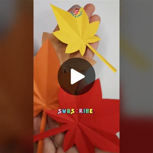 Easy Fall Leaf Craft _ Leaf Origami #shorts #youtubeshorts