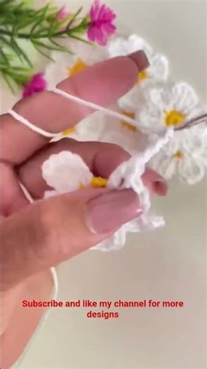 how to make white flower using woolen thread #beautifulpattern #subscribemychannel #patternlove #pat