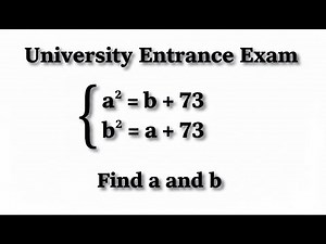 A Tricky University Entrance Algebra Problem