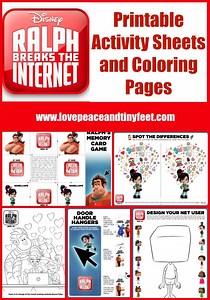 Ralph Breaks the Internet Coloring Pages and Activity Sheets for Kids {Printable}
