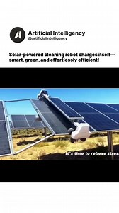 Solar-powered cleaning robot charges itself—smart, green, and effortlessly efficient! - video Dailymotion