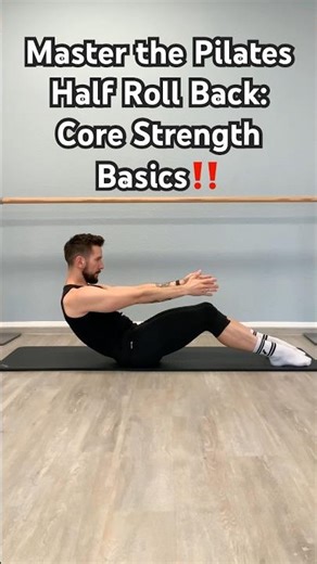 Master the Pilates Half Roll Back: Core Strength Basics!#pilatescore #pilatesabs