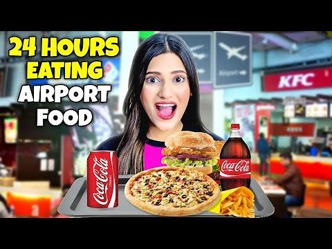 Eating Only Aeroplane Foods For 24 Hours Challenge | SAMREEN ALI VLOGS