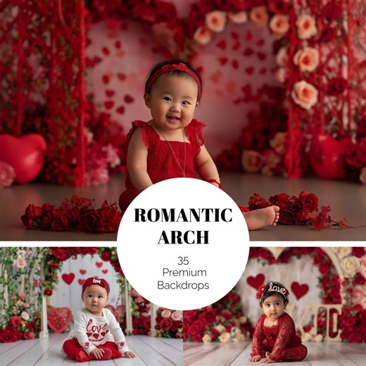35 Valentine Arch Digital Backdrops Love Studio Backgrounds Maternity Romantic Photoshop Backdrops Fine Art Studio Background JPG - Etsy
