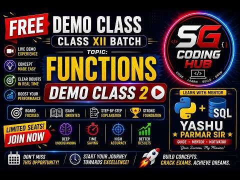 DEMO CLASS 2 FUNCTIONS PART 2
