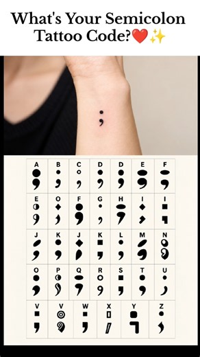 😳 Do You Know What a Semicolon Tattoo Really Means?#viral