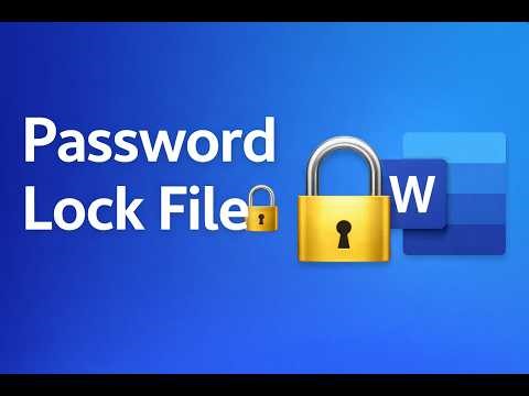 Save & Protect File Using Password | MS Word File Lock in Hindi