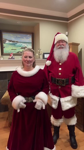 Mrs Claus Encouraging Santa to Dance Again!