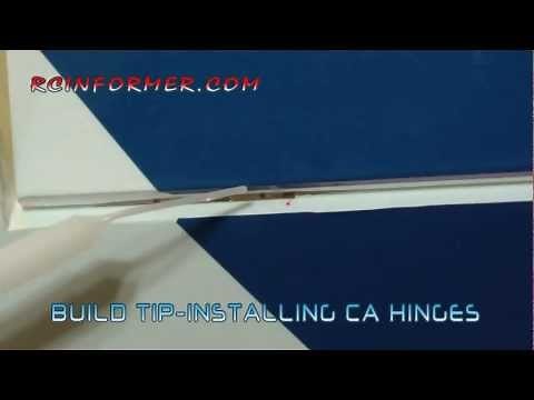 Installing R/C Airplane CA Hinges by: RCINFORMER.COM