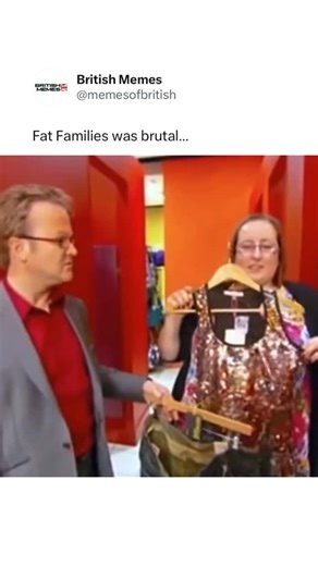 British Memes 🇬🇧 on Instagram: "How where they showing this 🤣 Fat Families was one of those early 2000s British TV programmes that somehow managed to be stressful, funny and oddly comforting all at the same time. Steve Miller would burst through the door with boundless energy, immediately clock the snack cupboard, and start asking questions that made the whole family suddenly very aware they were being filmed. Every episode followed the same rhythm. Shock at the food intake, dramatic lifestyl
