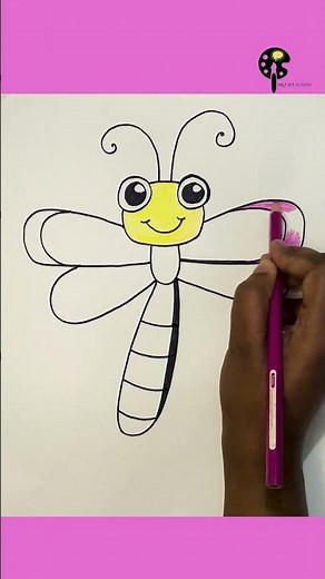 How to draw Dragon fly Step by Step। Dragon fly। Moly Art Academy