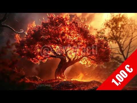 Flaming Maple Tree — Dramatic Autumn Stock Footage (HD)