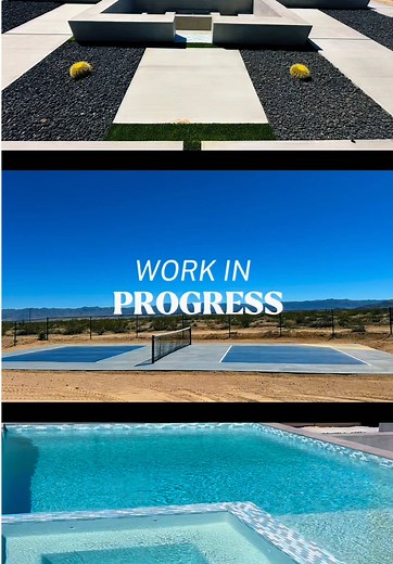 This new Joshua Tree retreat is almost done 🌵✨ Pool’s sparkling 💦 Pickleball’s ready 🏓 … now it’s just the final glow-up before this desert dream shines ✨ #JoshuaTreeLiving #DesertDreams #PickleballReady #PoolsideVibes #FinalTouches