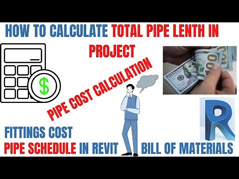 How To Calculate Total Pipe Length in Project and Cost | Pipe Schedule in Revit BOM