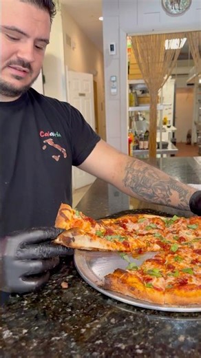 Calabrian chili peppers on a pizza 🥵