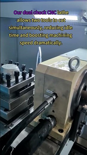 Double Chuck & Double knife hold CNC Lathe – Twice the Efficiency, Half the Time