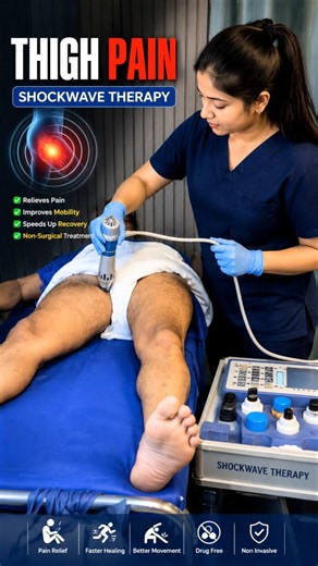 Thigh Pain Shockwave Therapy | Fast Pain Relief Treatment Physiotherapy for Muscle Pain#painrelief