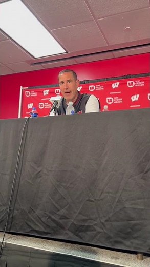 Wisconsin football coach Luke Fickell reacts to fans booing, calls for his firing after loss