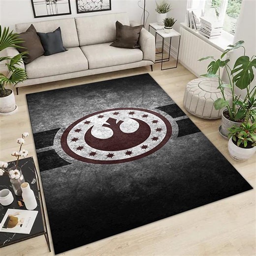 Star Wars Carpet, Rebel Alliance Emblem Rug, Insignia Floor Rug, Industrial Steel Grunge Sci-fi Home Rug, Bold Light Side Nursery Rug - Etsy