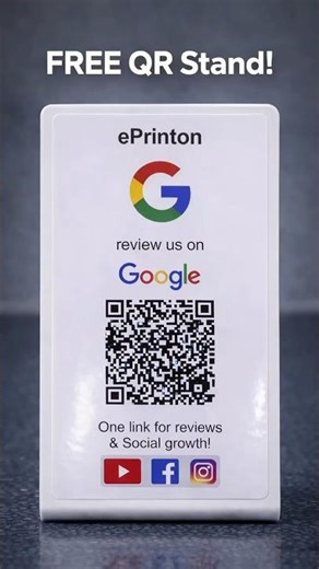 White QR Stand | FREE Stand with Premium Plan | Google Review QR #FreeStand#WhiteQRStand#Reviewstand