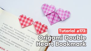 1.5K views · 24 reactions |  Origami Double Heart Bookmark  It’s so cute and easy to make Tutorial Challenge: ⭐️/5 More tutorials, subscribe to Youtube: https://www.youtube.com/TheIdeaKing Tutorial post: https://www.theideaking.com/2024/01/tutorial-173-origami-double-heart-love.html | The Idea King | Facebook