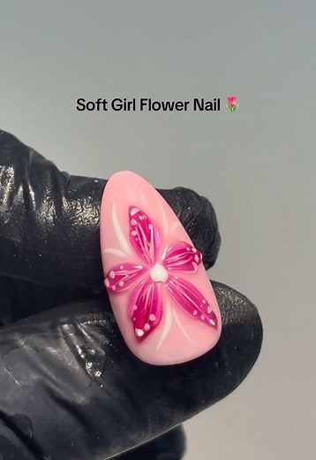 Soft Girl Flower Nail Tutorial for Beginner Nail Techs