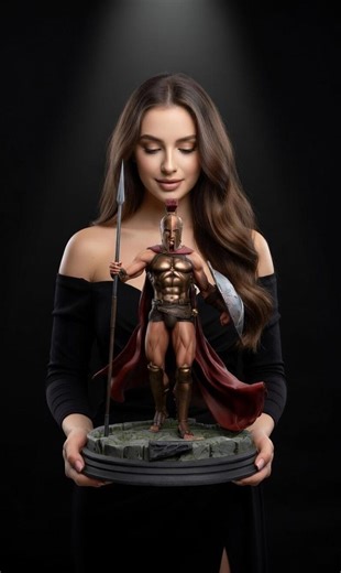 Spartan Warrior Statue STL | Ancient Greek Soldier 3D Print Model | Hoplite Figurine | Resin Printer | Greek Warrior Sculpture STL - Etsy