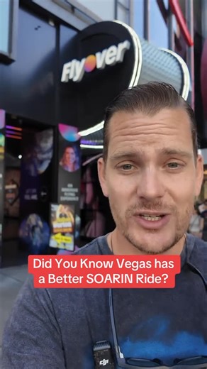 Kirk • Theme Park Expert on Instagram: "Did YOU Know the Las Vegas Strip has a SOARIN ride? @experienceflyover you can experience several Flyover experiences in their flying theater Mack ride system. It’s beautiful and the scents are awesome. Definitely a must if you love Soarin at Disney World. Did you know other Soarin rides exist? #soarin #disneyride #flyover #flyovervegas #lasvegas #walruscarp"