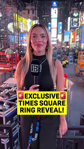 Times Square Boxing Ring Reveal for Garcia vs Romero