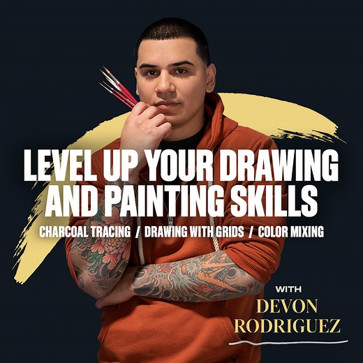 Devon Rodriguez shares his stunning, hyperrealistic oil portraits with 25M followers on TikTok. Now he’s showing you how to create your own portrait, start to finish. Whether you’re an artist or a novice, you’ll learn to sketch, paint, and mix colors to achieve your own masterpiece. Enrollment ends soon—sign up today. https://mstr.cl/3pliaP2 | MasterClass