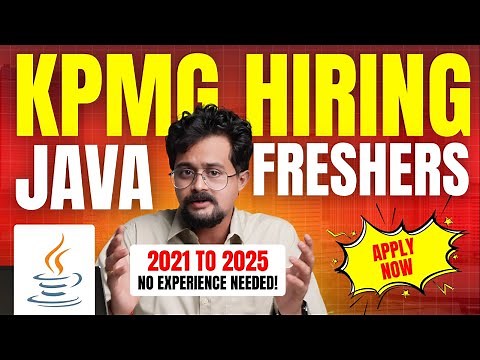 KPMG Hiring Java Freshers | 2021–2025 Batch Eligible | Apply Now