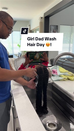 Girl Dad Wash Hair Day: Stay-at-Home Dad Hair Routine for Daughters