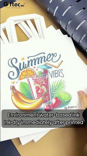 Now print paper bags with users！using single pass digital full color printer#singlepassprinter