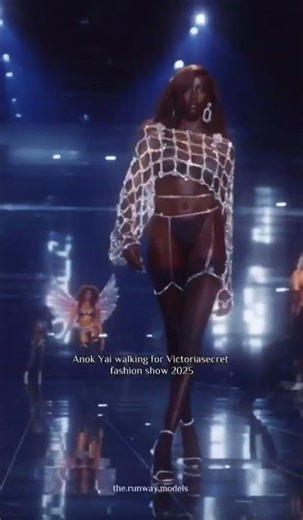 Anok Yai walking for Victoriasecret fashion show 2025