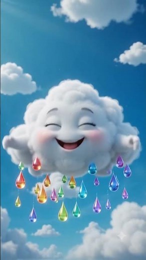 Cutest Smiling Cloud Ever! ☁️🥹 | AI Animated Cloud #shorts #aianimation