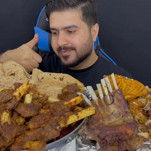 10K views · 275 reactions | ASMR Eating Spicy Mutton with romali roti Whole Chicken Biryani | Eating ASMR | Facebook