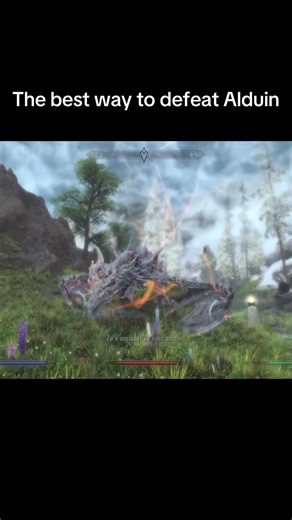 The best way to defeat Alduin in Skyrim #skyrim #elderscrolls #skyrimspecialedition