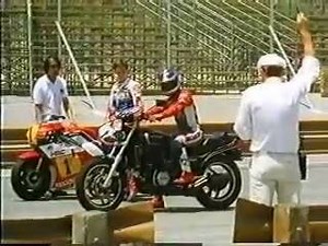 Watch Freddie "the Fast" Spencer #19 give a street bike and car a 30 second head start, then overtake them in just one lap! This true MotoGP legend will be hosting our captain's table at The Bike Shed on Thursday - Share dinner with the iconic racer and hear all about his racing career. Or how he keeps the MotoGP teams fair as Chief Steward! Email mabel@thebikeshed.cc to book your place. | Bike Shed Moto Co