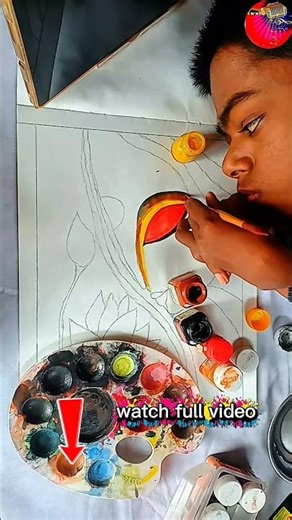 Modern Art Painting | Creative Face & Lotus Drawing Alok's Art #drawing #art #aloksinger #song