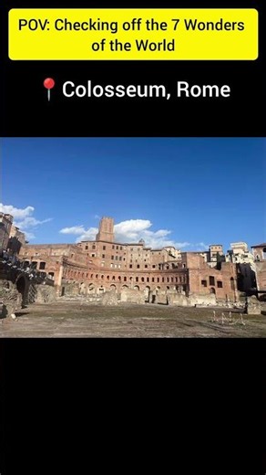 POV: Visiting a World Wonder #rome #colosseum