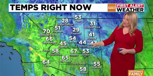 Below average temps sweep across Arizona