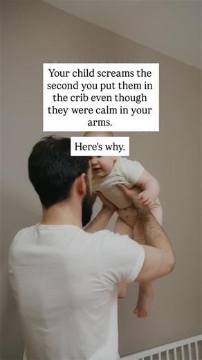 Ale | An Approach Based on Child Development and Experience on Instagram: "In your arms: peaceful. Calm. Almost asleep. The second they touch the crib mattress: screaming. Arching their back. Fully awake and furious. You pick them up. They calm down. You try again. Same thing. This goes on for an hour. You’re exhausted. They’re exhausted. Nobody is sleeping. Here’s why this happens: Your arms are warm, moving, close to your heartbeat. The crib is flat, still, and alone. To their nervous system, 