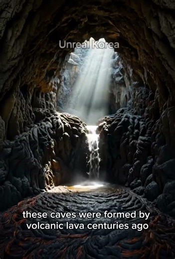 korea’s secret volcanic cave that looks unreal 🌋