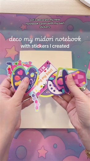 Starting a new notebook for work so let’s make it cute 💞 This is the A5 Midori grid notebook. The cover is the A5 midori clear cover (reused from my 2025 notebook) All stickers are by me and were included in my previous months’ mail club, but some are NEW and will be in this month’s mail club! Spaces are now open!🍀🌈🩷🎈 #midori #journaling #planner #plannertok #bujo
