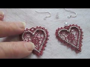 How to Embroider Lace Heart FSL (Free Standing Lace) Earrings for Valentine's Day!